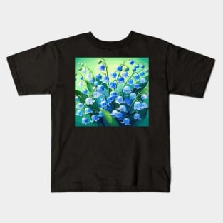 Blue Lily of The Valley Kids T-Shirt